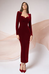 Rochie de cocktail din catifea Velvet Mistique CA36