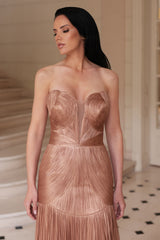 Rochie couture din tul de matase peliculizat Zendaya CA161