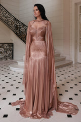 Rochie couture din tul de matase peliculizat Zendaya CA161