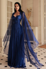 Capa lunga vaporoasa din tul matase peliculizat Lyra CA183