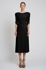Rochie de cocktail cu maneci scurte, confectionata din stretch-crepe Consuelo CA133