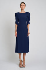 Rochie de cocktail cu maneci scurte, confectionata din stretch-crepe Consuelo CA133