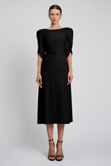 Rochie de cocktail cu maneci scurte, confectionata din stretch-crepe Consuelo CA133