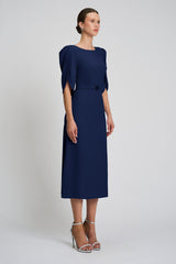 Rochie de cocktail cu maneci scurte, confectionata din stretch-crepe Consuelo CA133