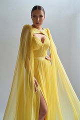 Rochie de seara lunga din tul de matase Pandora CA72