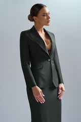 Sacou uni din lana C126