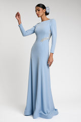 Rochie de seara cu maneci lungi, confectionata din stretch-crepe Paola CA129
