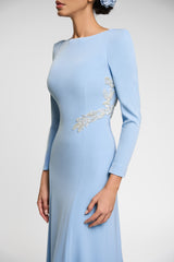 Rochie de seara cu maneci lungi, confectionata din stretch-crepe Paola CA129