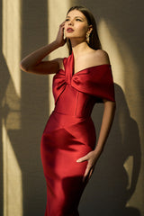 Rochie lunga de seara din tafta CA1325