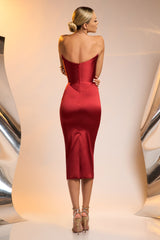Rochie de cocktail confectionata din tafta elastica origine italiana CA1368