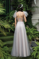 Rochie de seara cu broderie manuala din paiete si cristale Swarovski CA1068