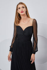 Rochie lunga de seara din matase naturala CA1152