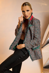 Sacou tweed cu franjuri si dantela de origine franceza – Tweed Emanuel Ungaro C1