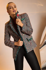 Sacou tweed cu franjuri si dantela de origine franceza – Tweed Emanuel Ungaro C1